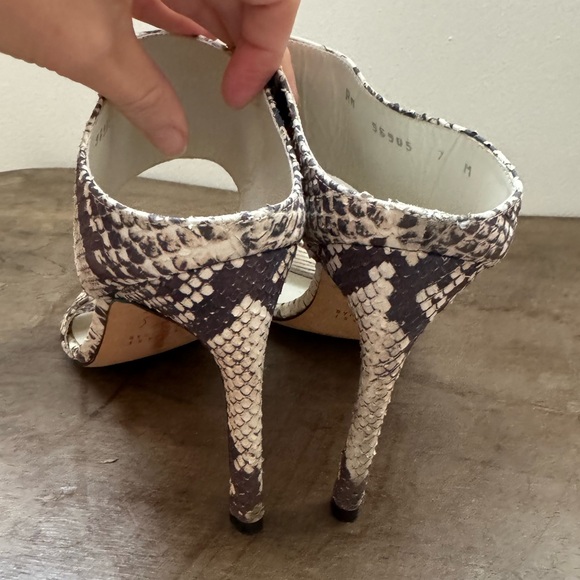 Stuart Weitzman My Slide Python Sandal Heel Size 7 - Picture 6 of 10